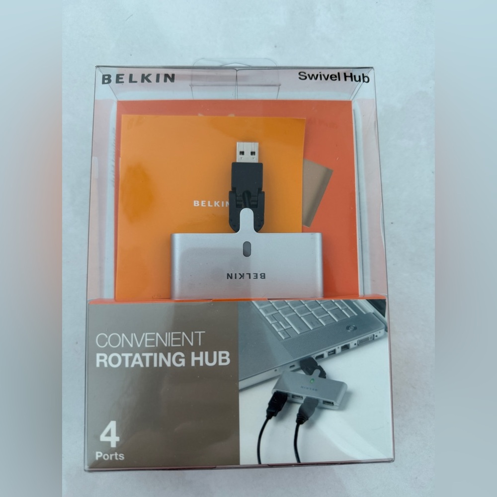Belkin Convenient Rotating Swivel Hub-4 Ports In Original Box